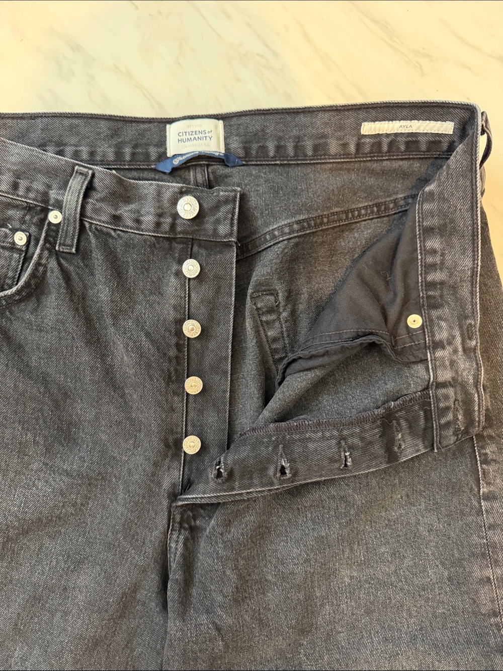 Citizens of Humanity Ayla Crop Wide Leg Jeans - Picture 5 of 6